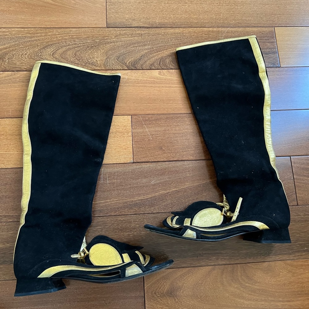 Prada sandals/boots from the fashion show in Milan Italy